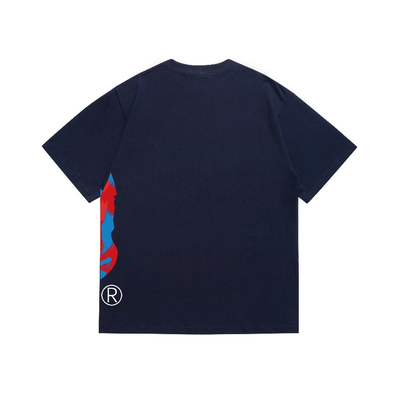 Bathing Shark and ape head print T Shirts NextBlock