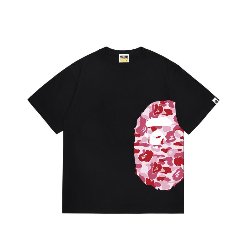 Bathing Shark and ape head print T Shirts NextBlock