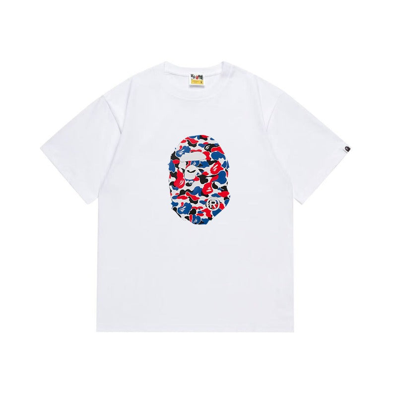 Bathing Shark and ape head print T Shirts NextBlock