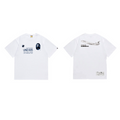 Bathing Shark and ape head print T-Shirt NextBlock