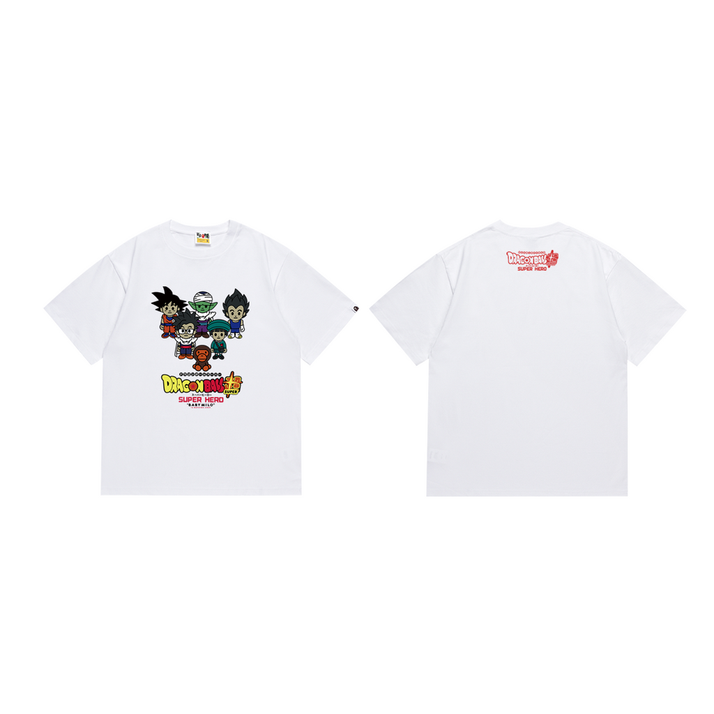Bathing Shark and ape head print T-Shirt NextBlock