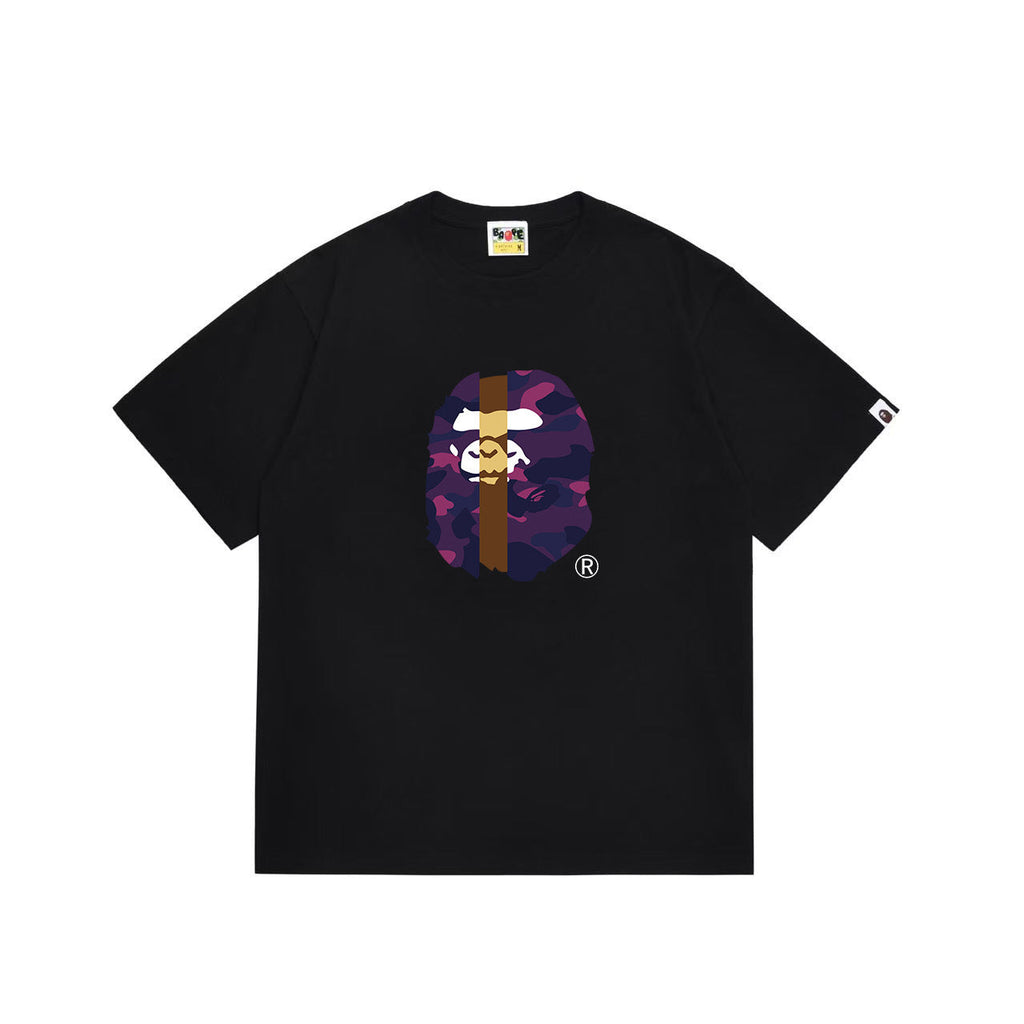 Bathing Shark and ape head print T Shirts NextBlock
