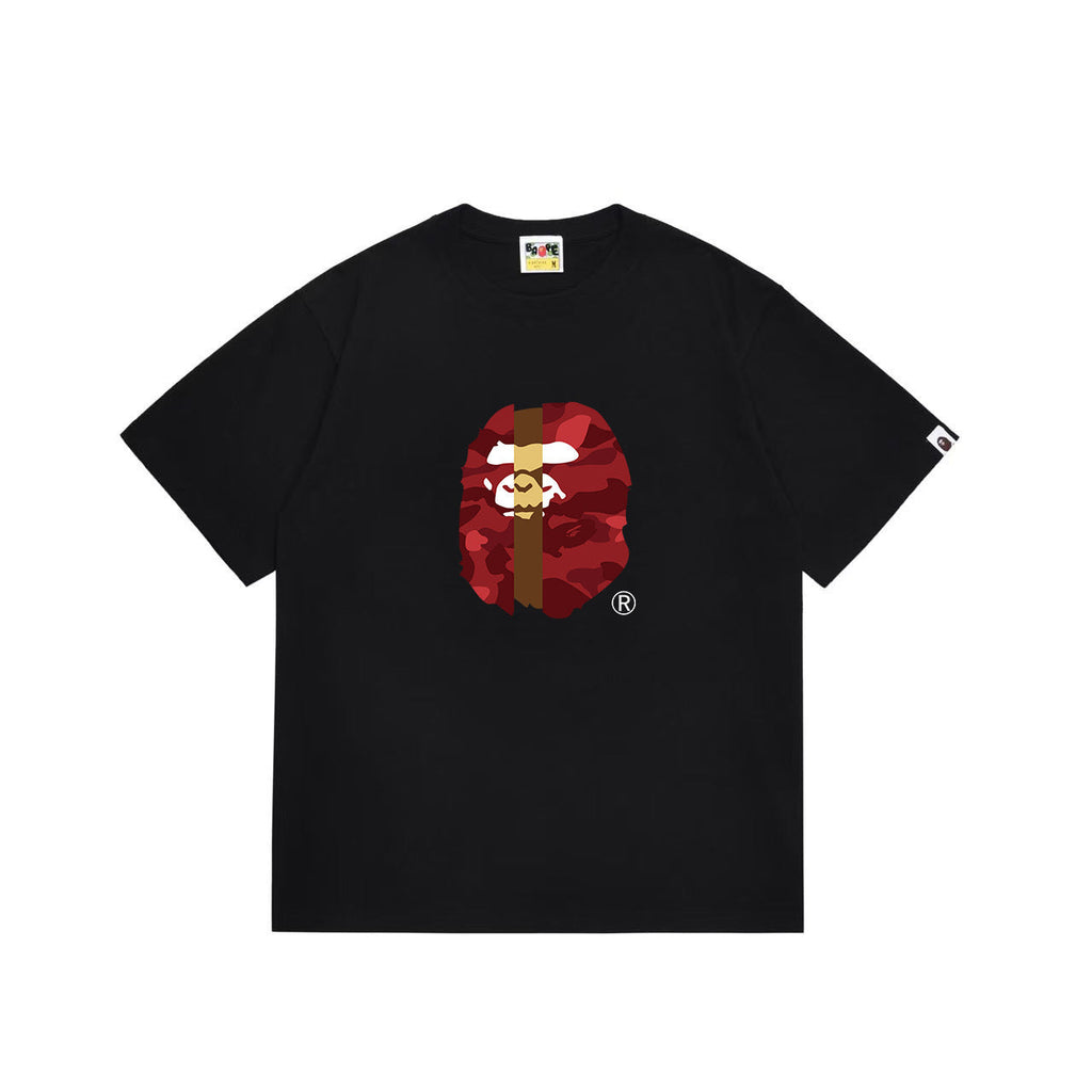 Bathing Shark and ape head print T Shirts NextBlock