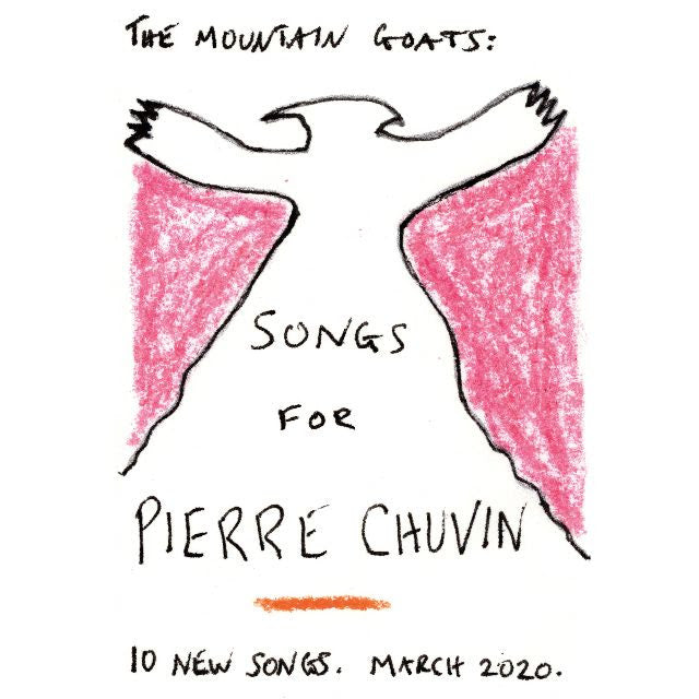 SALE: The Mountain Goats - Songs for Pierre Chuvin (LP, pink & white swirl vinyl) was £19.49