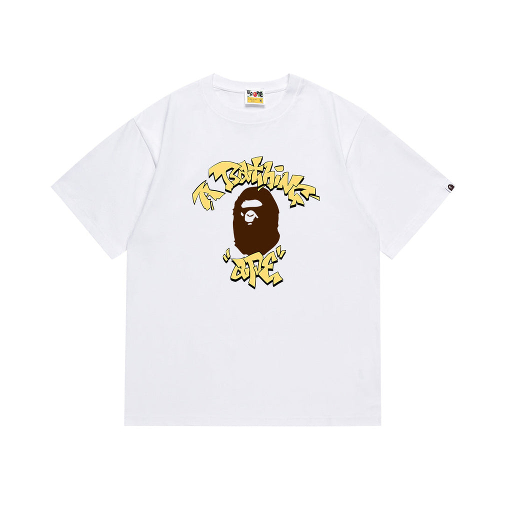BAPE Bathing Shark and ape head print T Shirt NextBlock