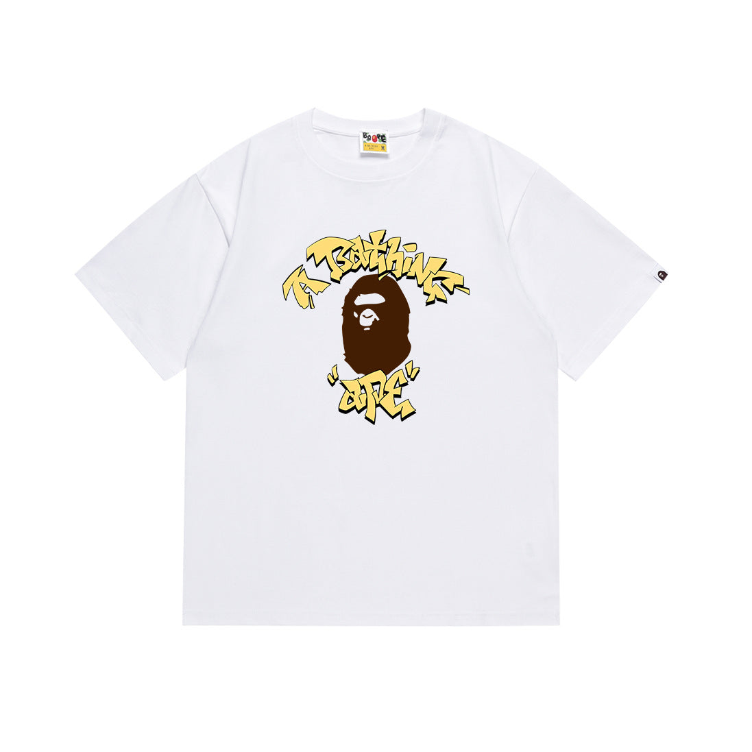 BAPE Bathing Shark and ape head print T Shirt NextBlock