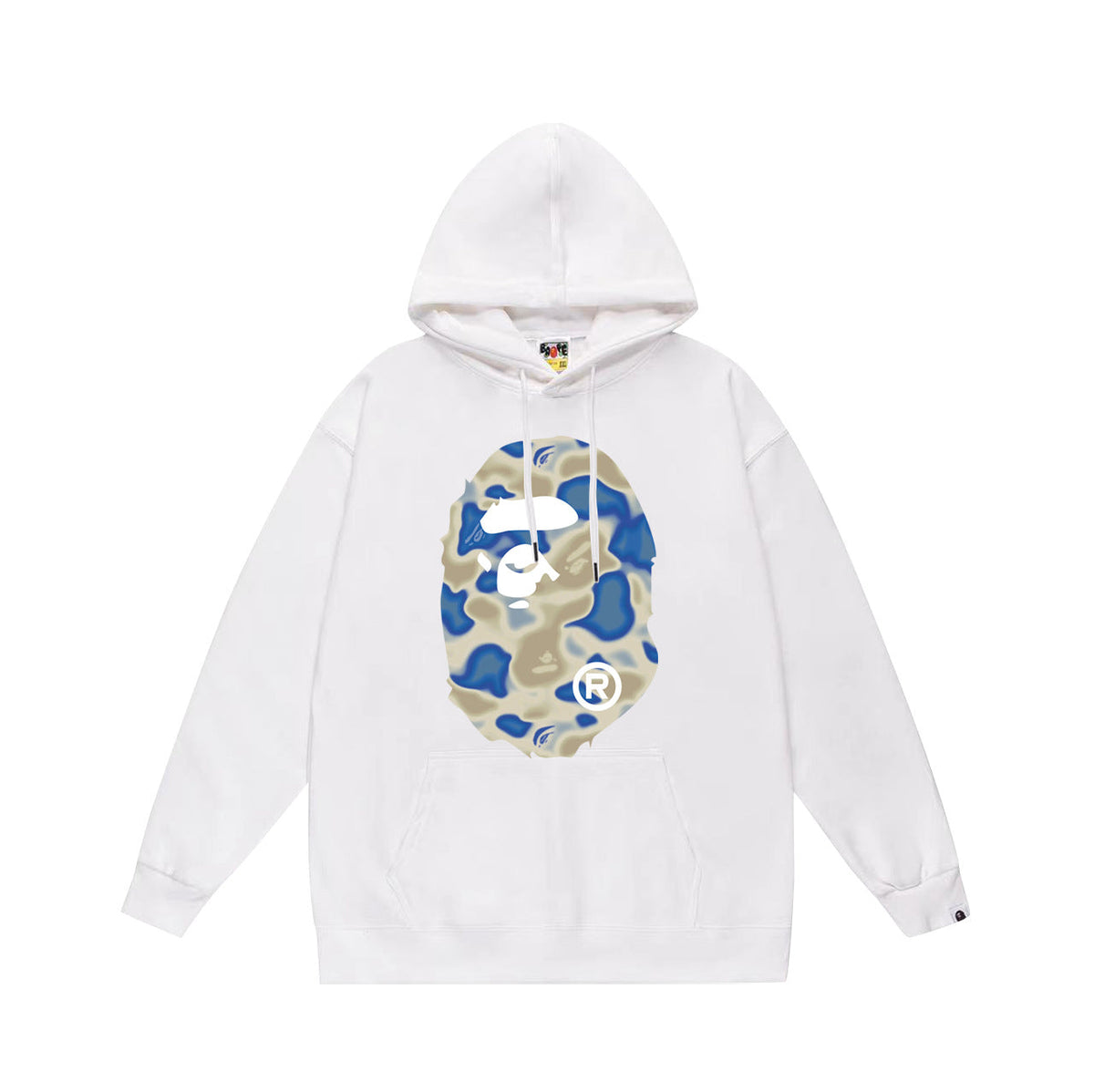 Bathing Shark and ape head print Hoodie Autumn / Winter Letter Print Loose Hoodie Pullover Ape Sweater NextBlock