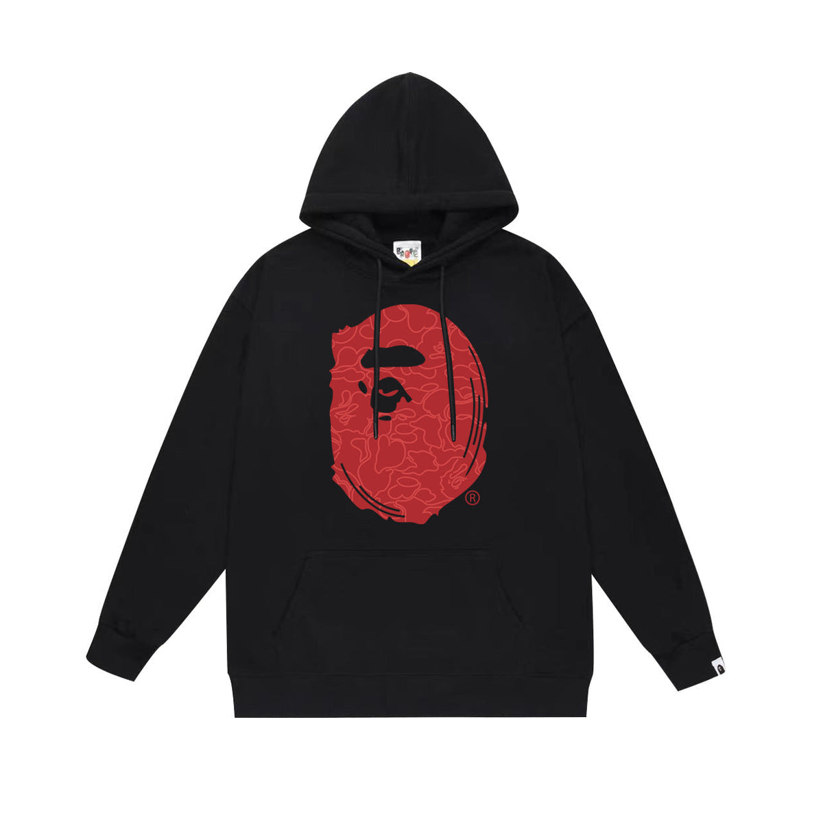 Bathing Shark and ape head print Hoodie Autumn / Winter Letter Print Loose Hoodie Pullover Ape Sweater NextBlock