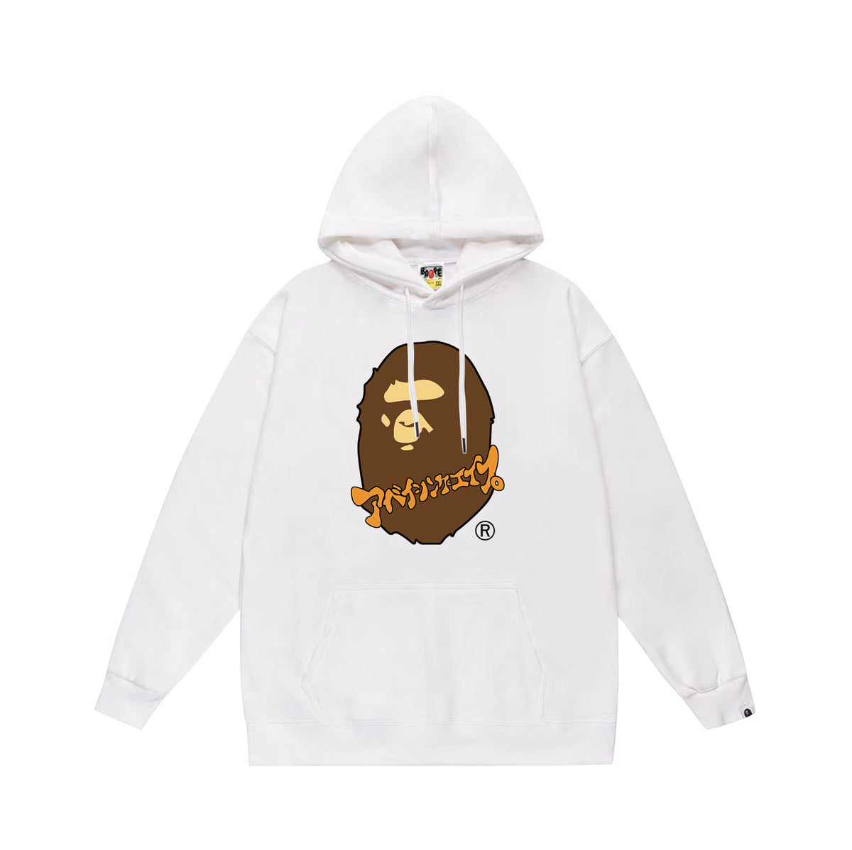 Bathing Shark and ape head print Hoodie Autumn / Winter Letter Print Loose Hoodie Pullover Ape Sweater NextBlock