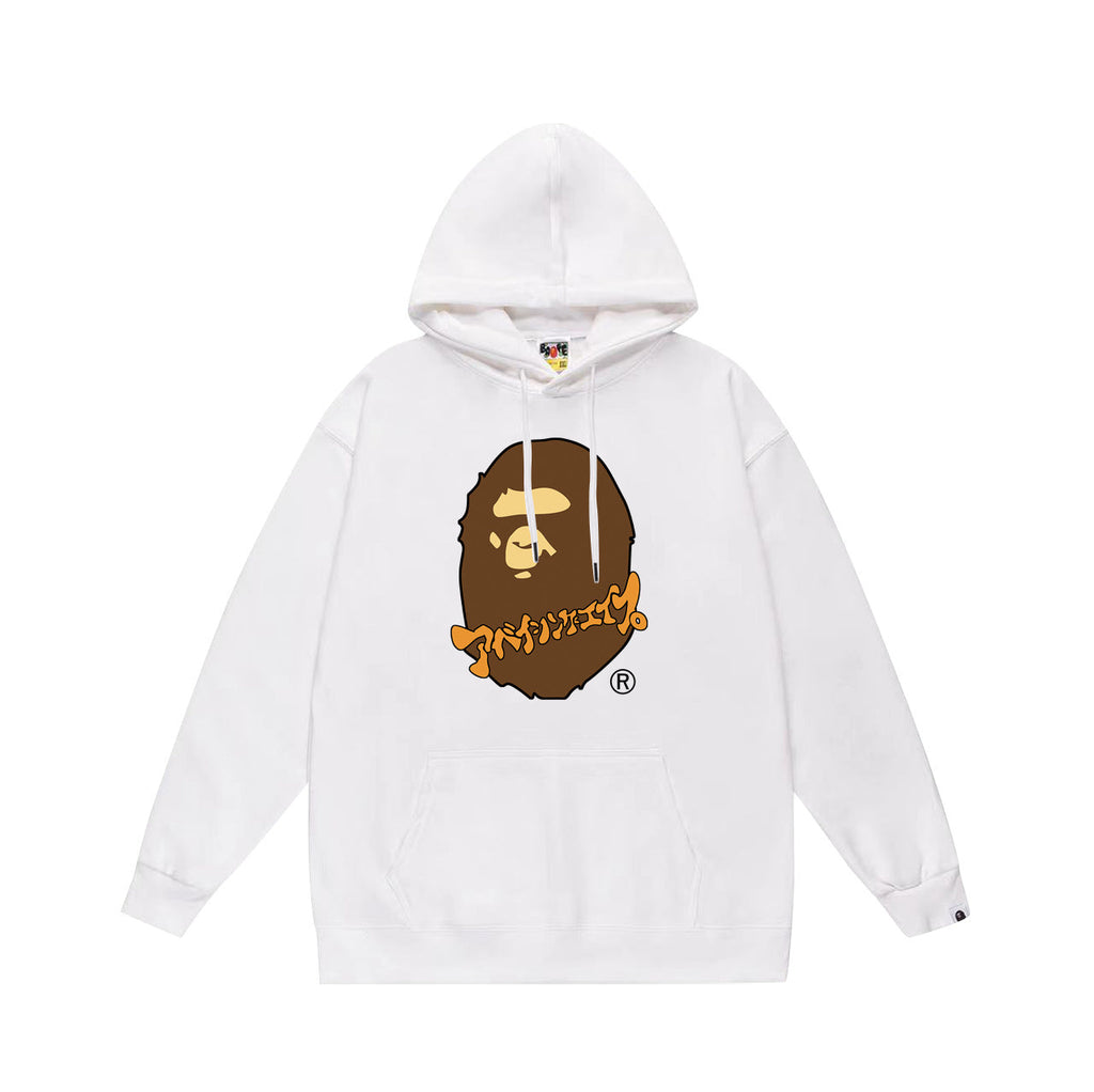 Bathing Shark and ape head print Hoodie Autumn / Winter Letter Print Loose Hoodie Pullover Ape Sweater NextBlock