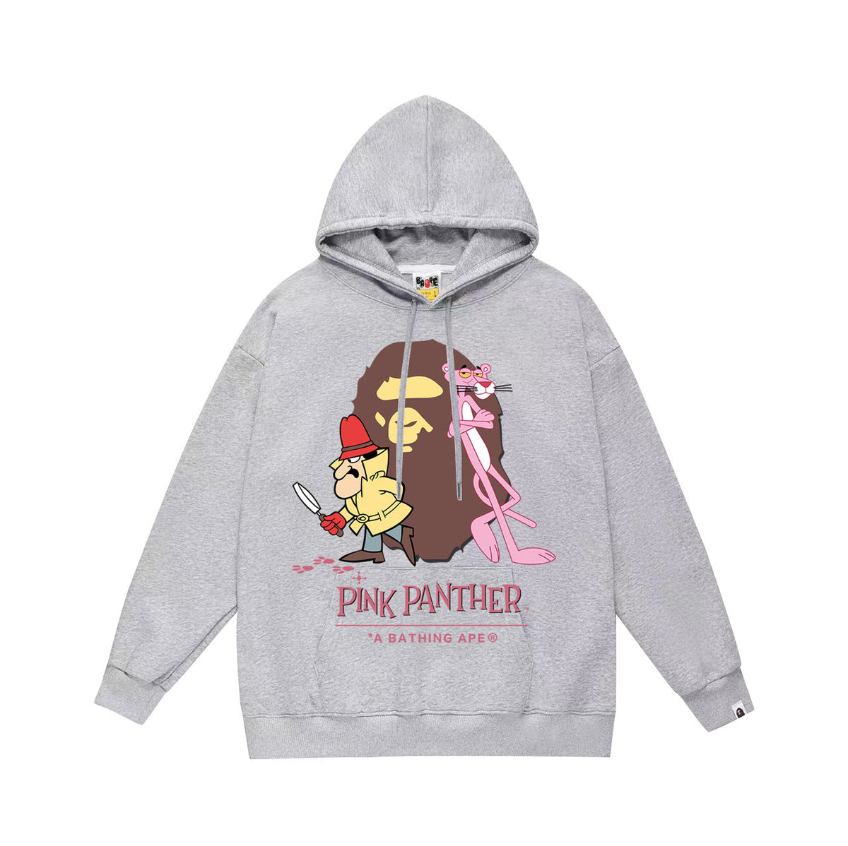 Bathing Shark and ape head print Hoodie Autumn / Winter Letter Print Loose Hoodie Pullover Ape Sweater NextBlock