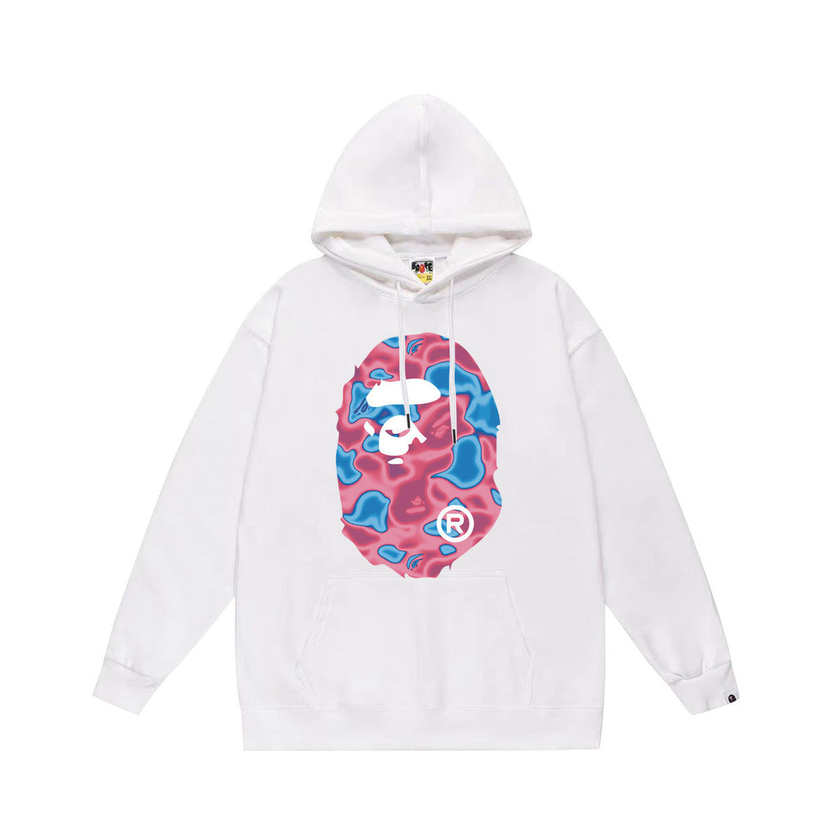 Bathing Shark and ape head print Hoodie Autumn / Winter Letter Print Loose Hoodie Pullover Ape Sweater NextBlock