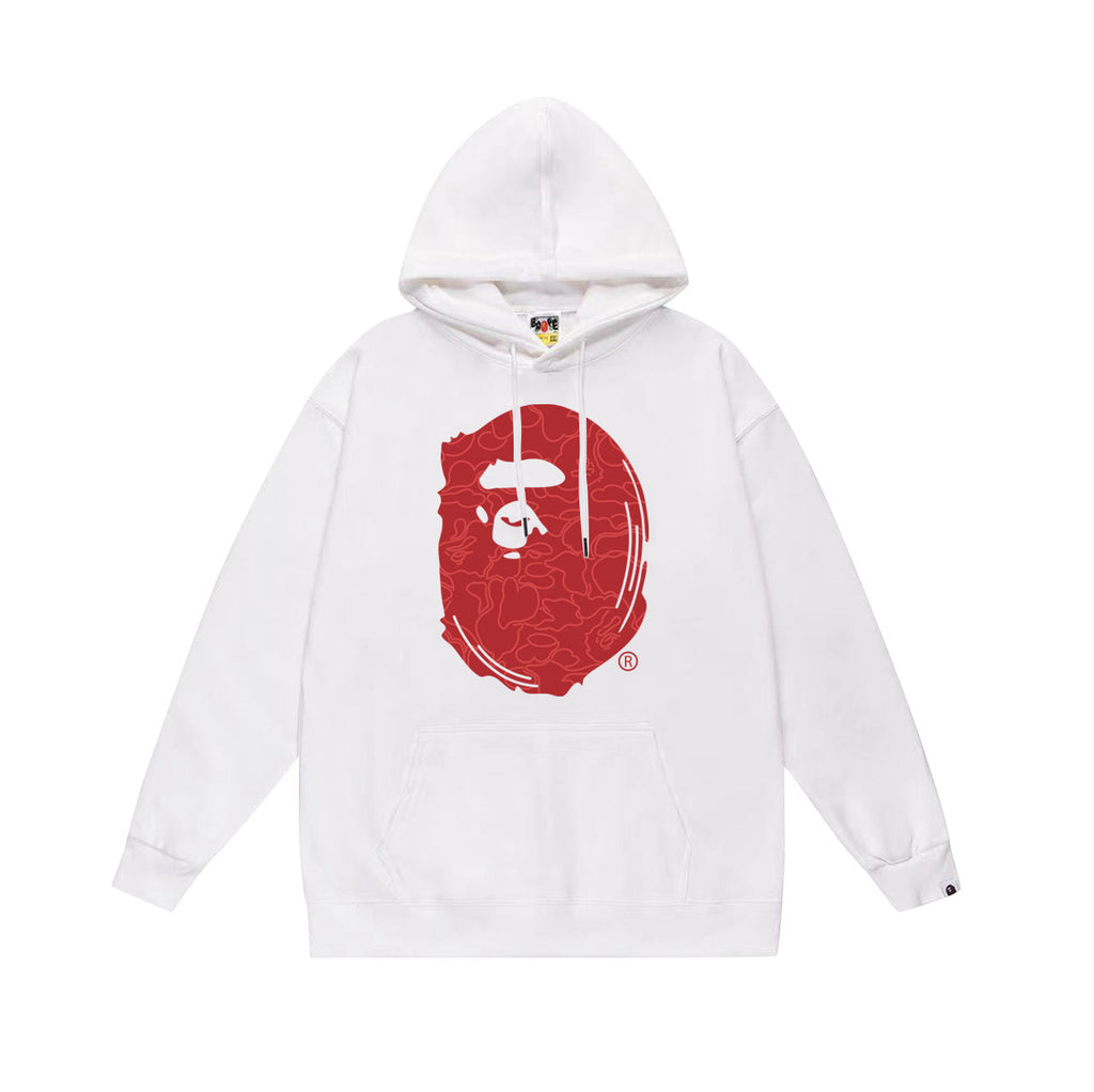 Bathing Shark and ape head print Hoodie Autumn / Winter Letter Print Loose Hoodie Pullover Ape Sweater NextBlock