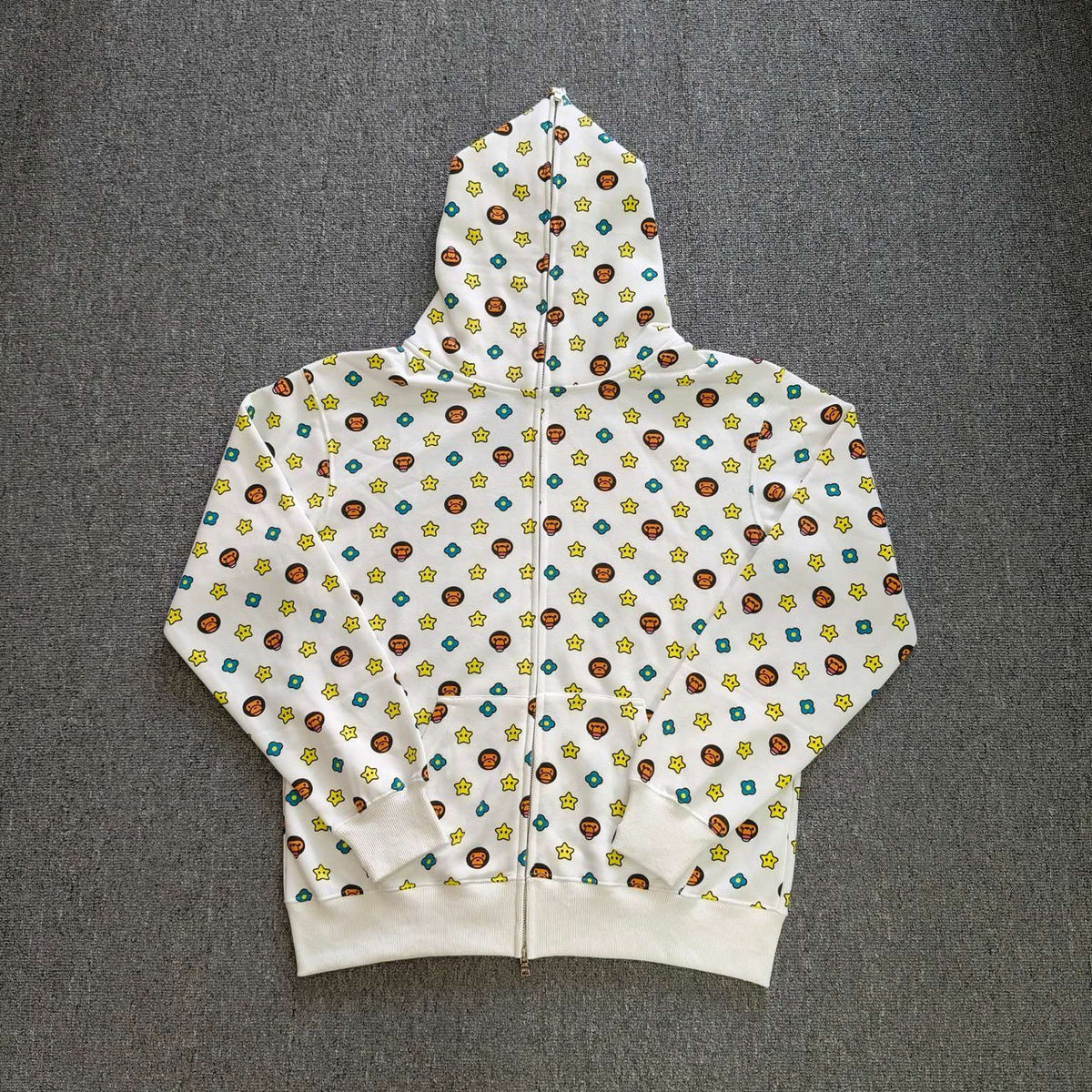 Bathing Shark and ape head print hoode BAPE co-branded milo all-print casual NextBlock