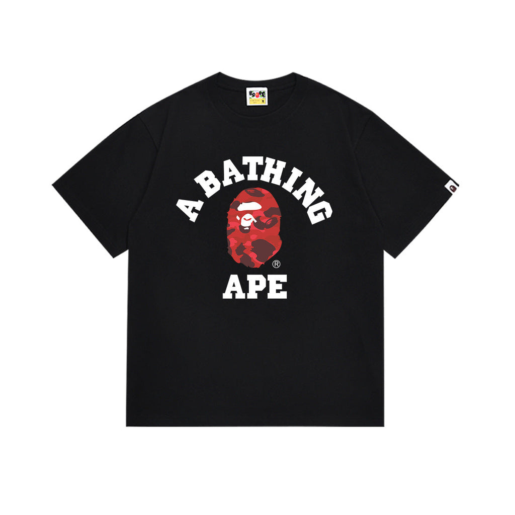 BAPE Bathing Shark and ape head print T Shirt NextBlock
