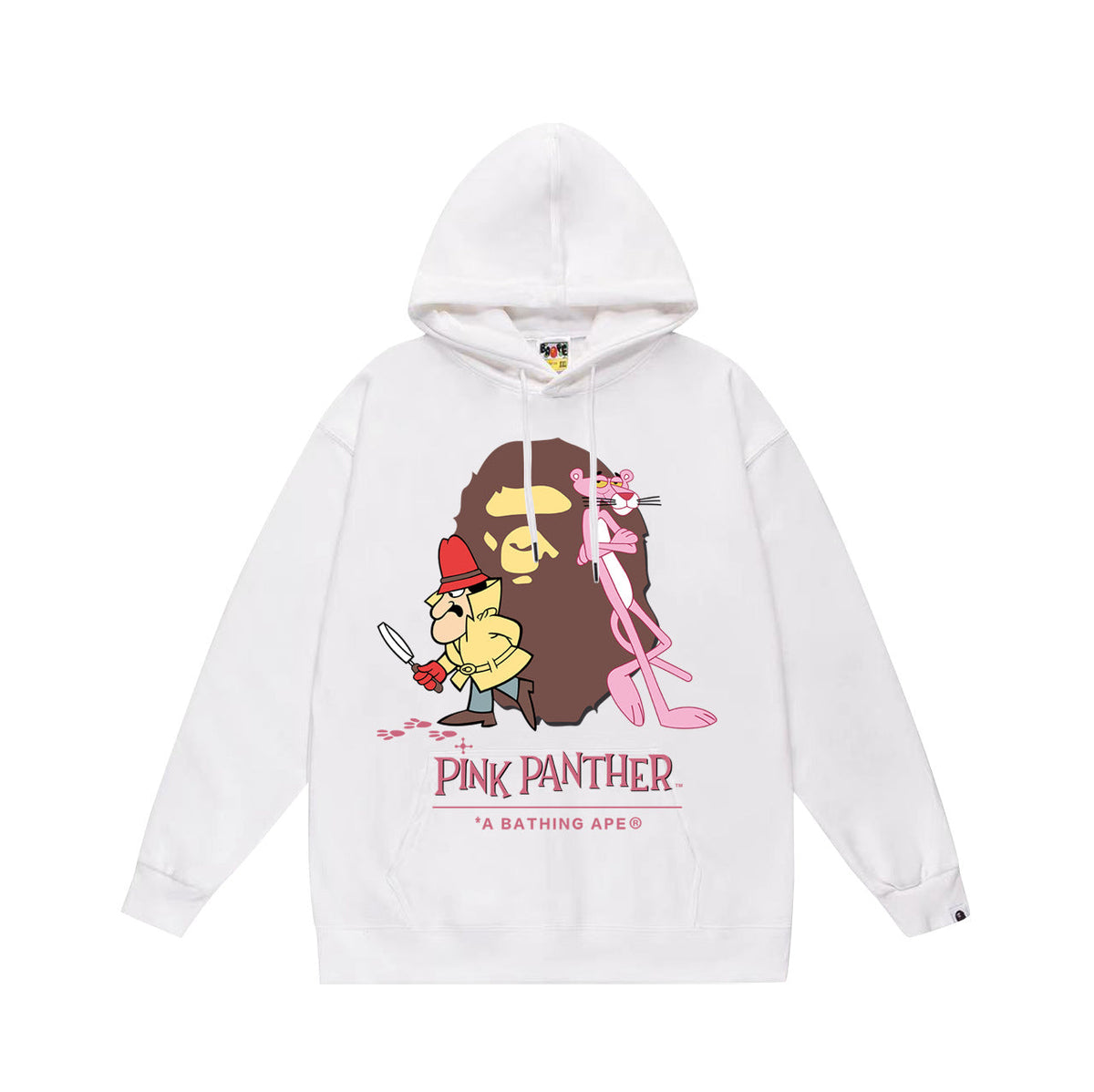 Bathing Shark and ape head print Hoodie Autumn / Winter Letter Print Loose Hoodie Pullover Ape Sweater NextBlock