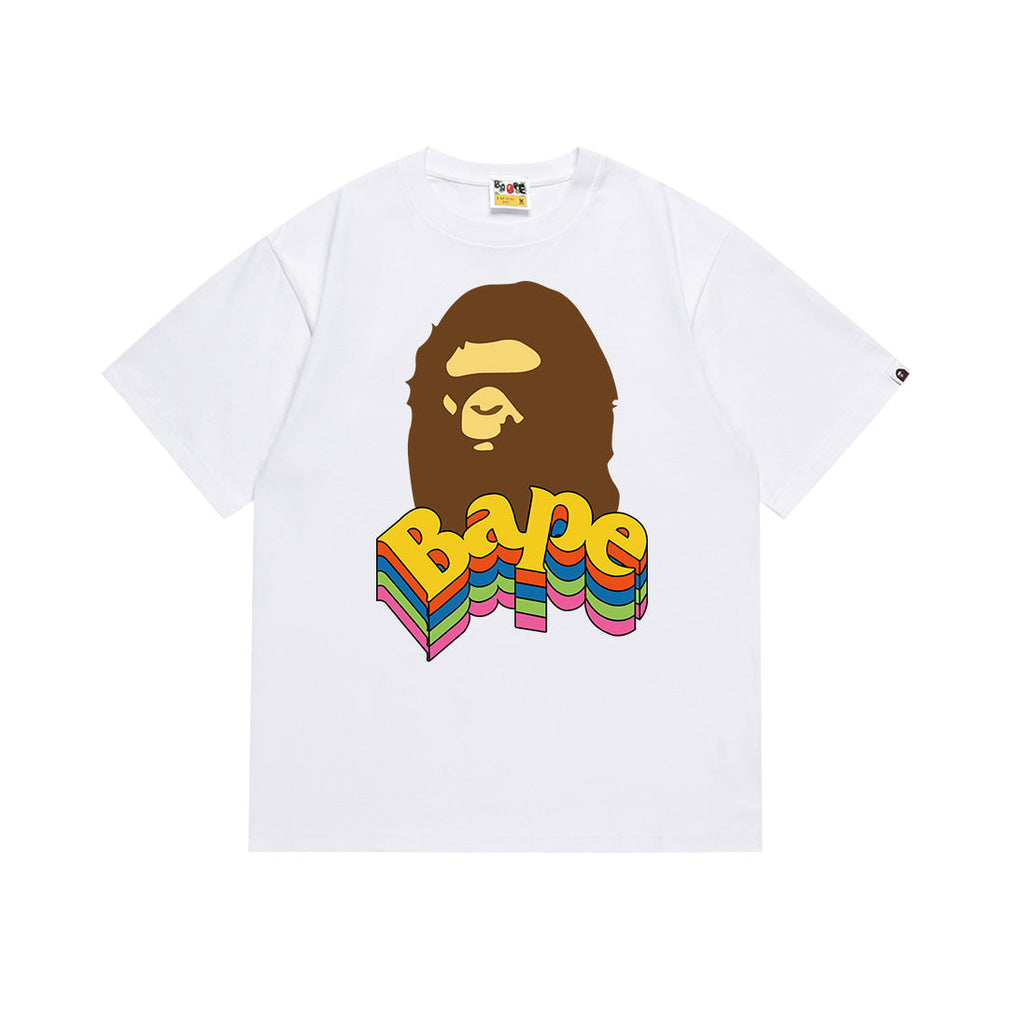 BAPE Bathing Shark and ape head print T Shirt NextBlock