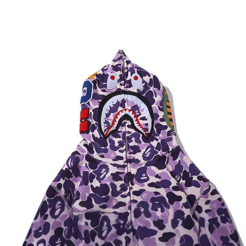 Ape Hoodie Taro Purple Embroidered Letters NextBlock