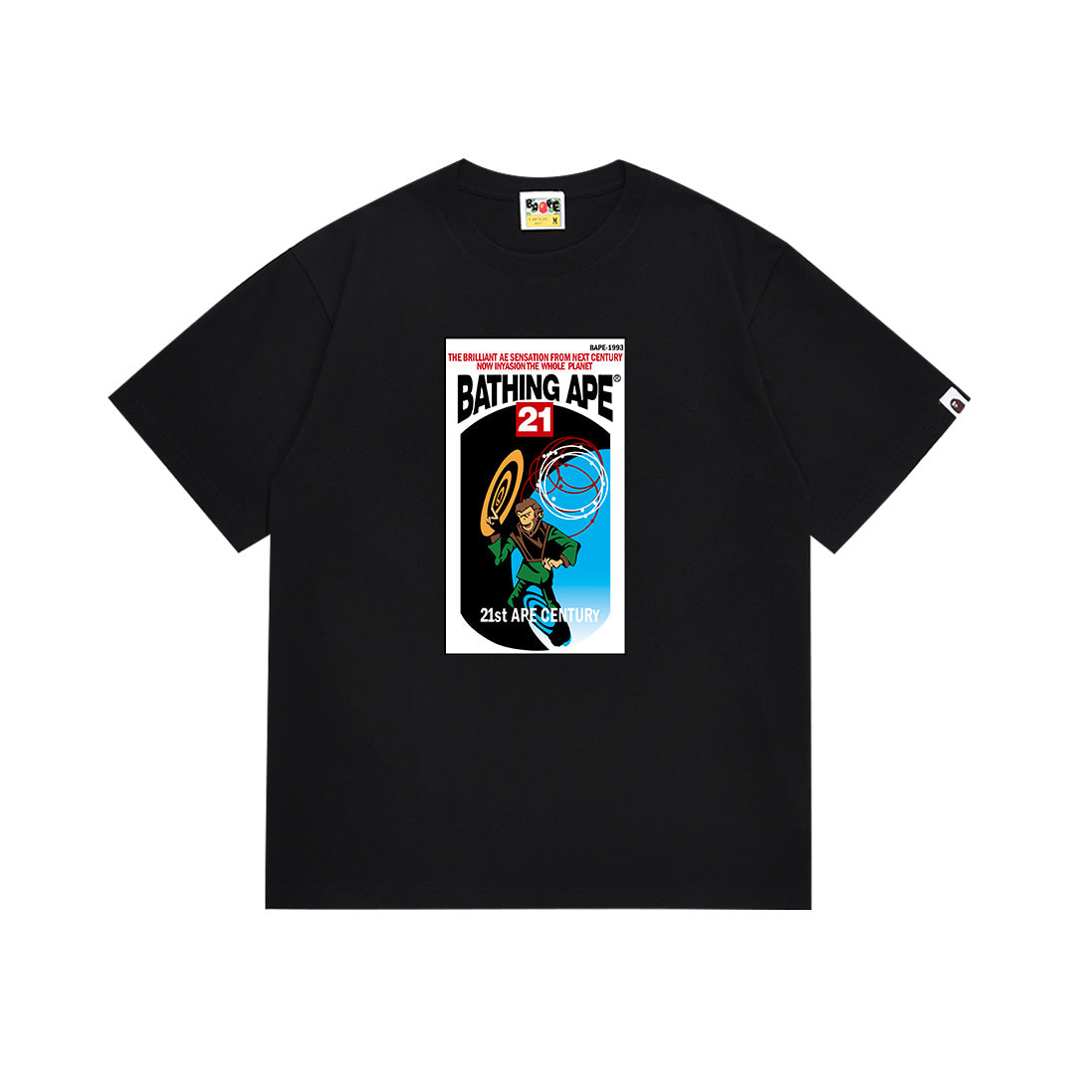 BAPE Bathing Shark and ape head print T Shirt NextBlock