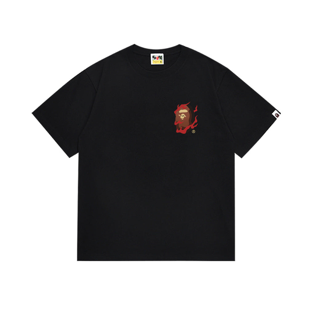 BAPE Bathing Shark and ape head print T Shirt NextBlock