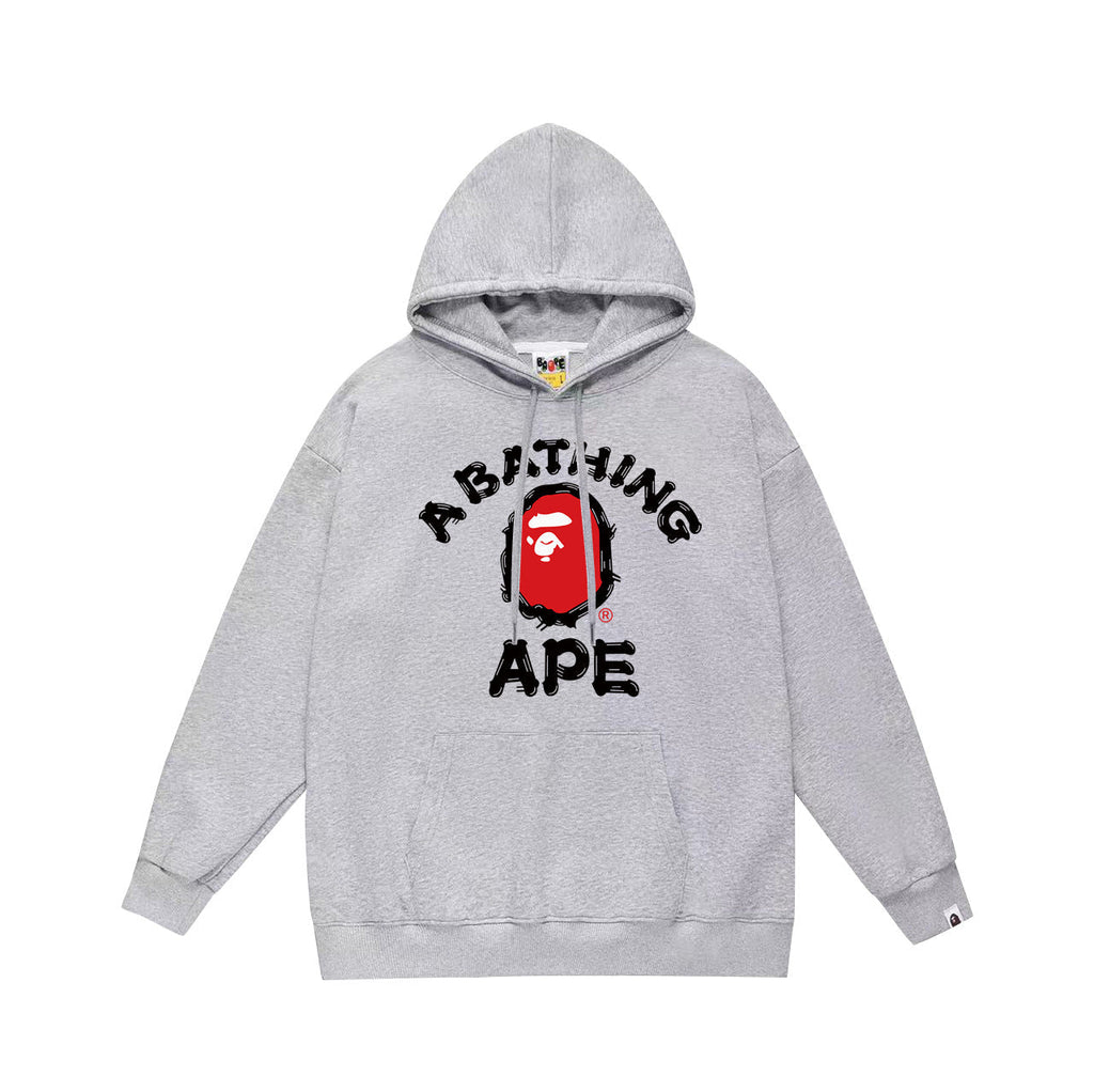 Bathing Shark and ape head print Hoodie Autumn / Winter Letter Print Loose Hoodie Pullover Ape Sweater NextBlock