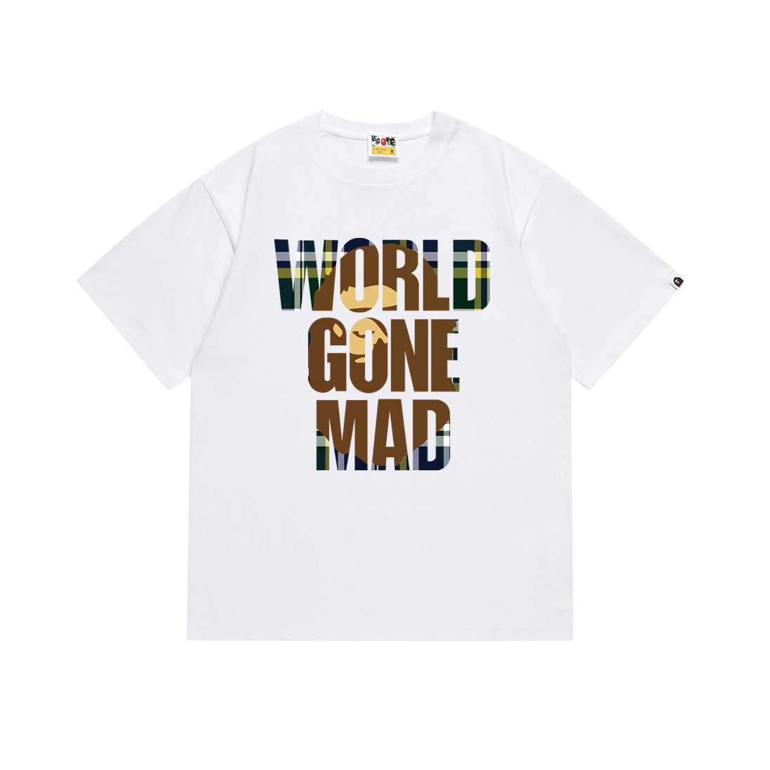 BAPE Bathing Shark and ape head print T Shirt NextBlock