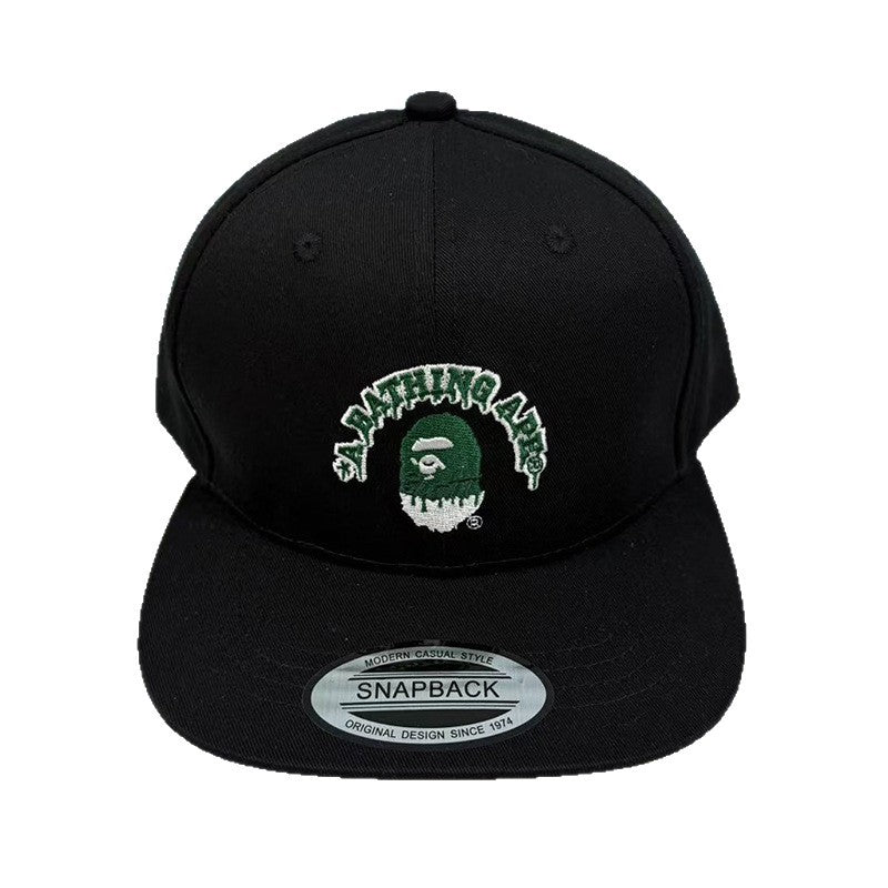 Bathing Shark and ape head print Hat Ape Head Flat Edge Cap Men's Baseball Cap Sunshade Sun Protection Cap NextBlock