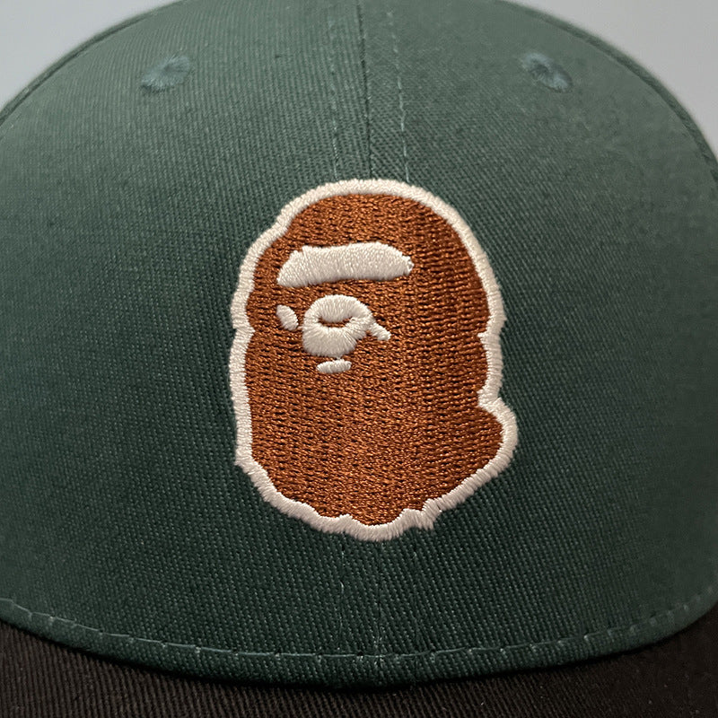 Bathing Shark and ape head print Hat Trendy brand ape head hat Sunshade sunscreen baseball cap Men's and women's simple NextBlock
