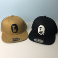 Bathing Shark and ape head print Hat Trendy brand ape head baseball cap Girls five bars flat edge hat Men's Japanese aap NextBlock