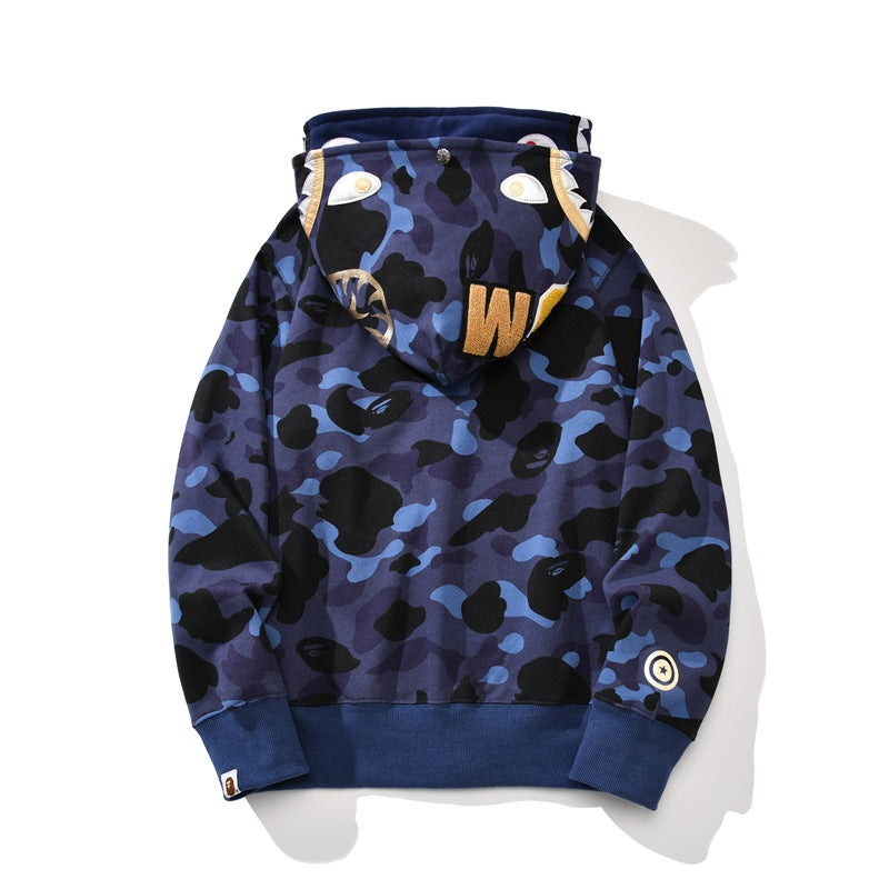 Ape Hoodie Gold Shark Double Hat Camouflage NextBlock