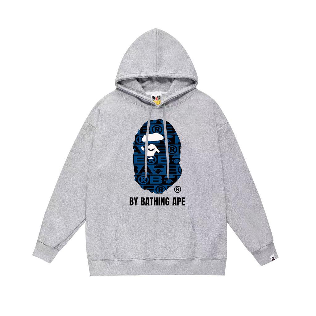 Bathing Shark and ape head print Hoodie Fall / Winter Hooded Sweater NextBlock