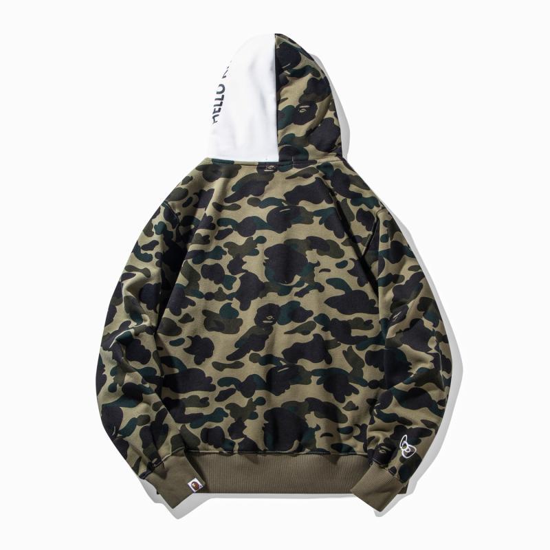 Bathing Shark and ape head print Hoodie Hello Kitty Camouflage Sweater Men NextBlock