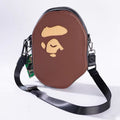 Bathing Shark and ape head print Bag Accessories: Ape-patterned PU leather zippered crossbody bag / shoulder bag NextBlock