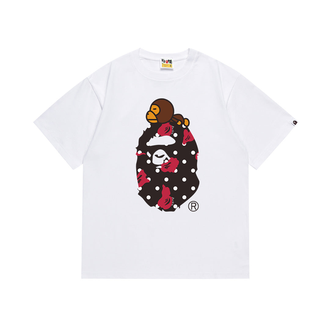 BAPE Bathing Shark and ape head print T Shirt NextBlock