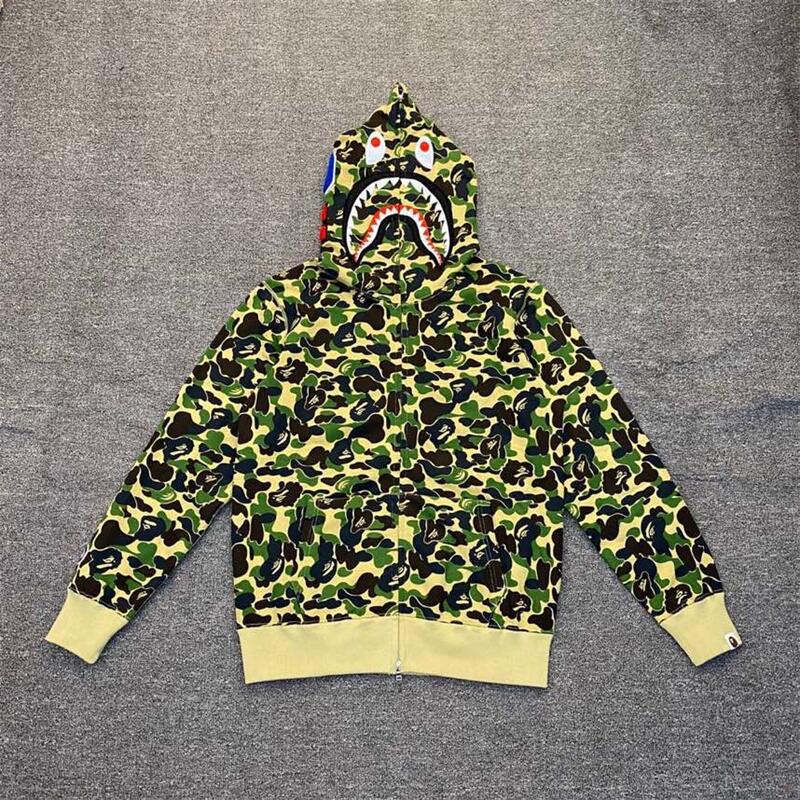 Bathing Shark and ape head print Hoodie NextBlock