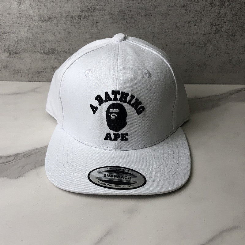 Bathing Shark and ape head print Hat Ape Head Flat Edge Cap Men's Baseball Cap Sunshade Sun Protection Cap NextBlock