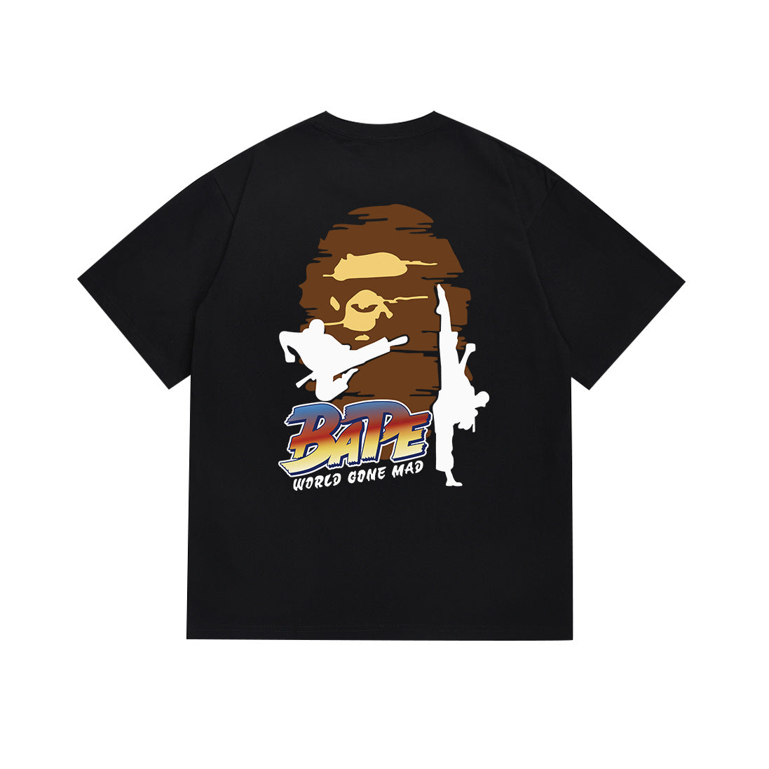 BAPE Bathing Shark and ape head print T Shirt NextBlock