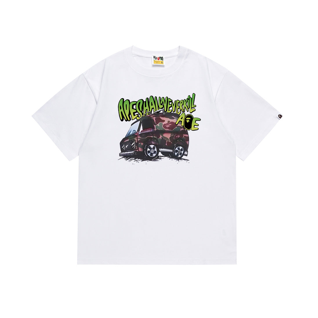 BAPE Bathing Shark and ape head print T Shirt NextBlock