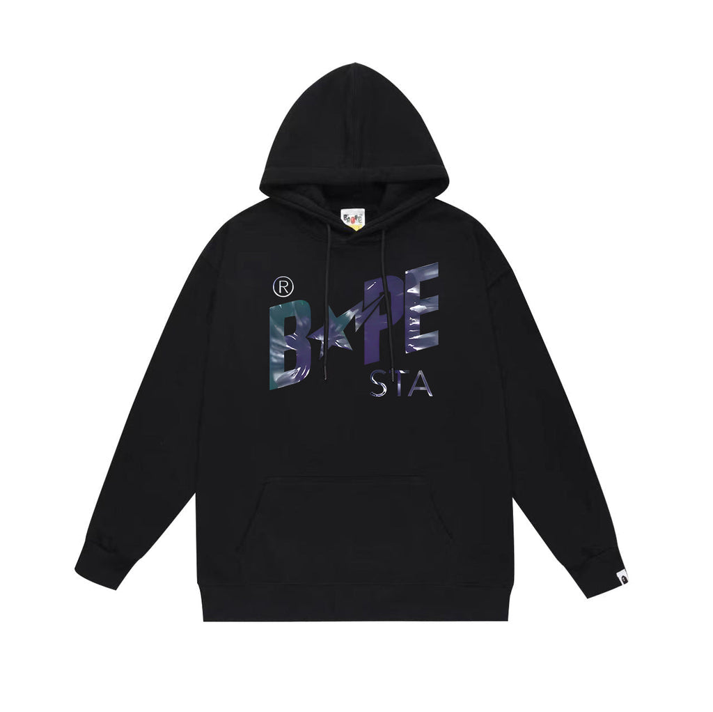 Bathing Shark and ape head print Hoodie Fall / Winter Hooded Sweater NextBlock