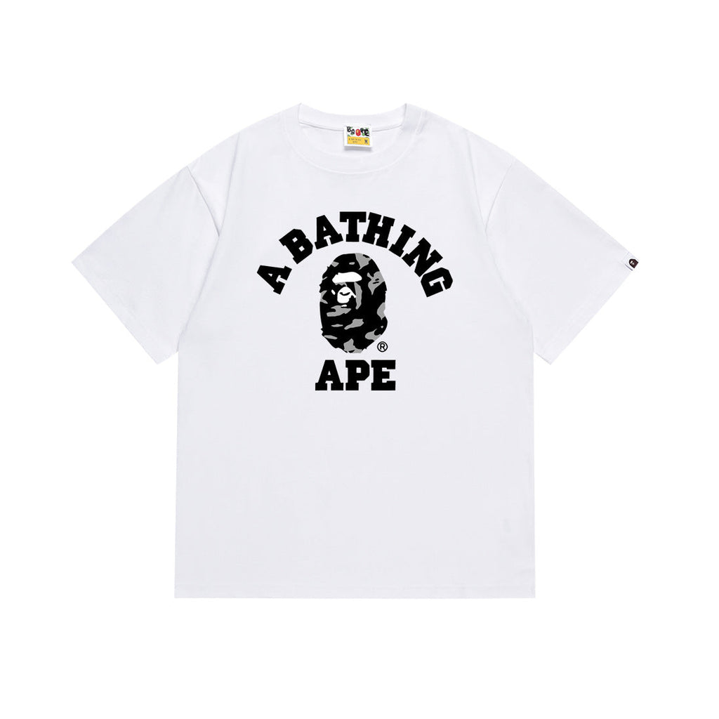 BAPE Bathing Shark and ape head print T Shirt NextBlock