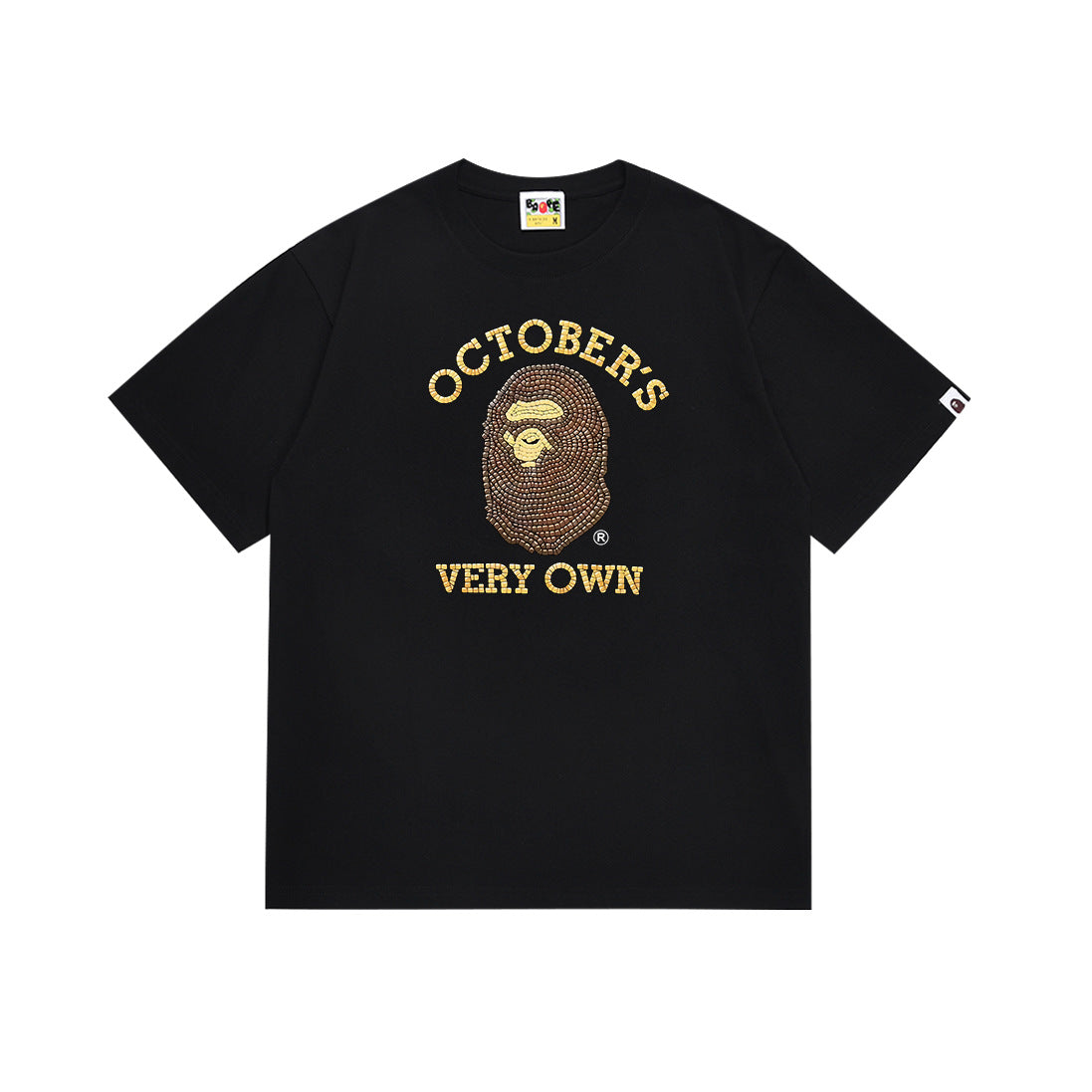 BAPE Bathing Shark and ape head print T Shirt NextBlock