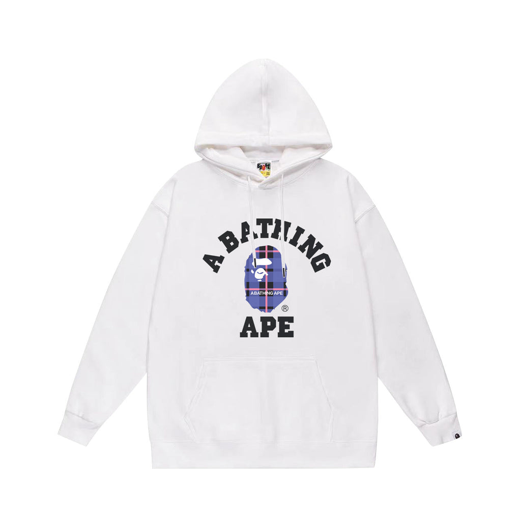 Bathing Shark and ape head print Hoodie Autumn / Winter Letter Print Loose Hoodie Pullover Ape Sweater NextBlock
