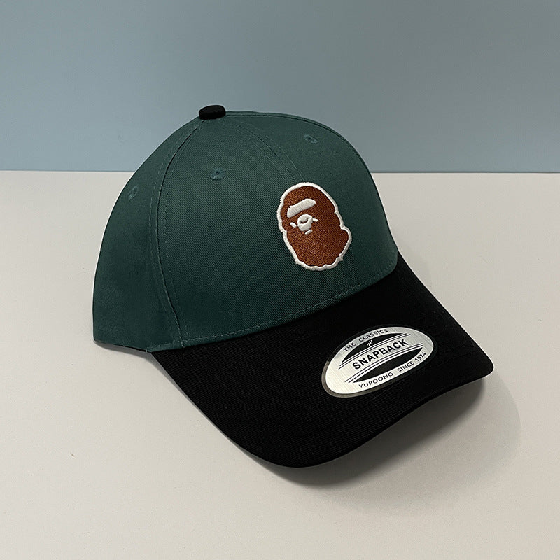 Bathing Shark and ape head print Hat Trendy brand ape head hat Sunshade sunscreen baseball cap Men's and women's simple NextBlock