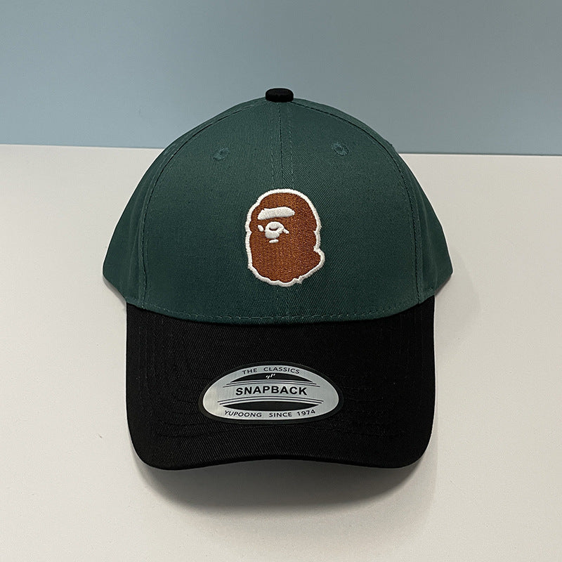 Bathing Shark and ape head print Hat Trendy brand ape head hat Sunshade sunscreen baseball cap Men's and women's simple NextBlock