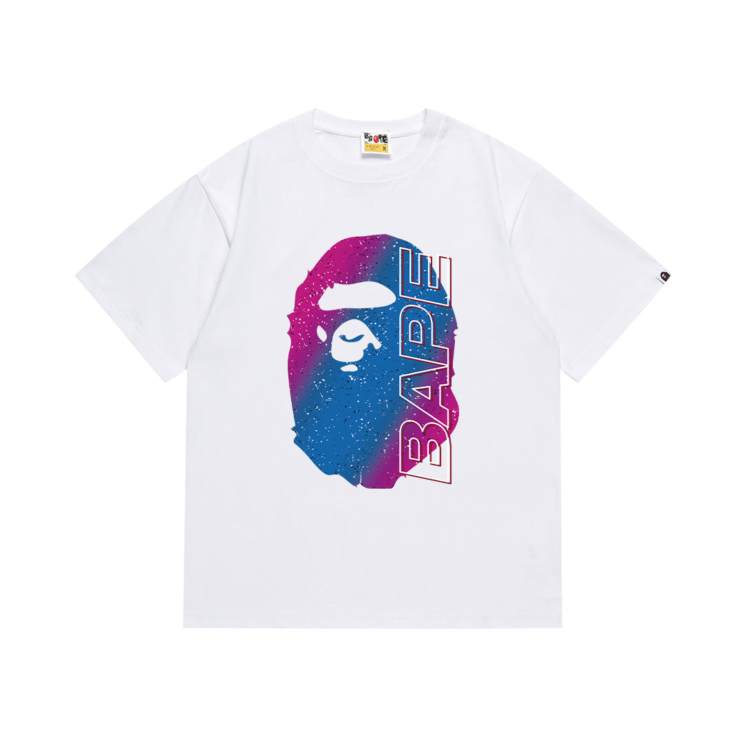 BAPE Bathing Shark and ape head print T Shirt NextBlock