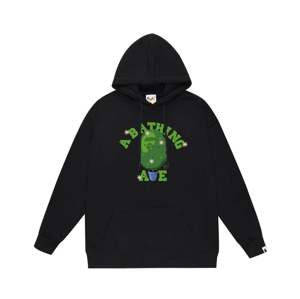Bathing Shark and ape head print Hoodie Autumn / Winter Letter Print Loose Hoodie Pullover Ape Sweater NextBlock