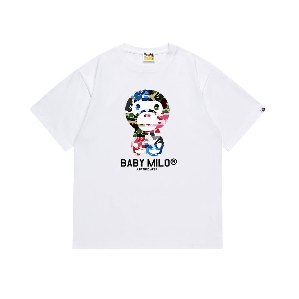 BAPE Bathing Shark and ape head print T Shirt NextBlock