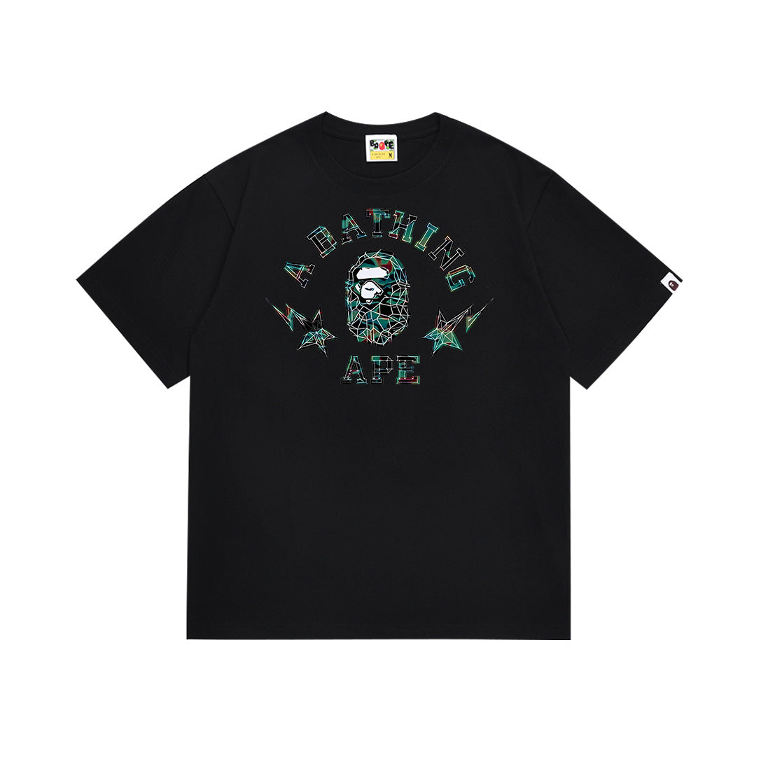 BAPE Bathing Shark and ape head print T Shirt NextBlock
