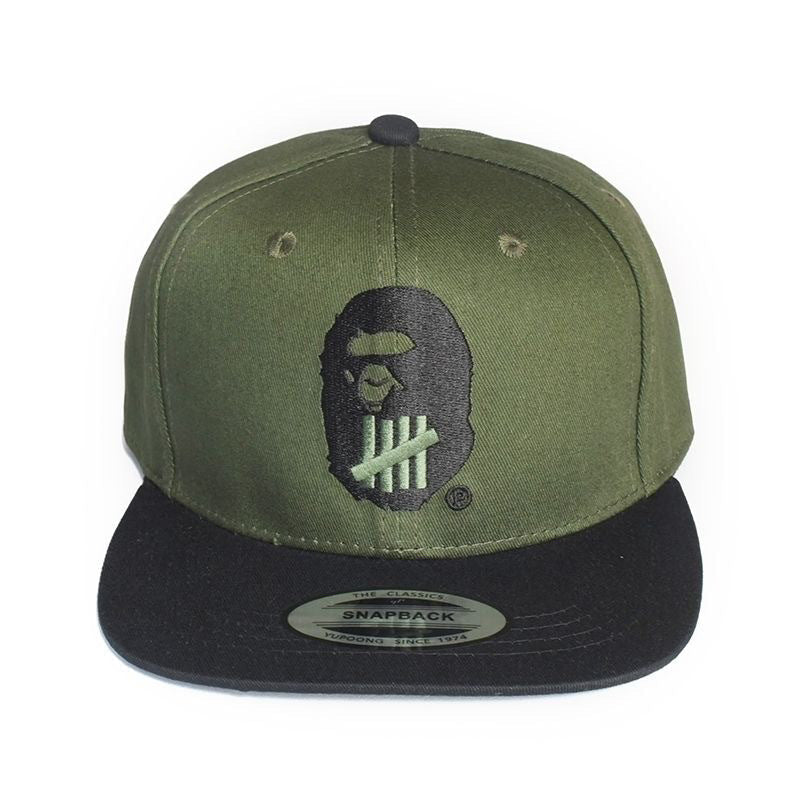 Bathing Shark and ape head print Hat Trendy brand ape head baseball cap Girls five bars flat edge hat Men's Japanese aap NextBlock