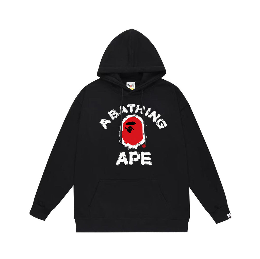 Bathing Shark and ape head print Hoodie Autumn / Winter Letter Print Loose Hoodie Pullover Ape Sweater NextBlock